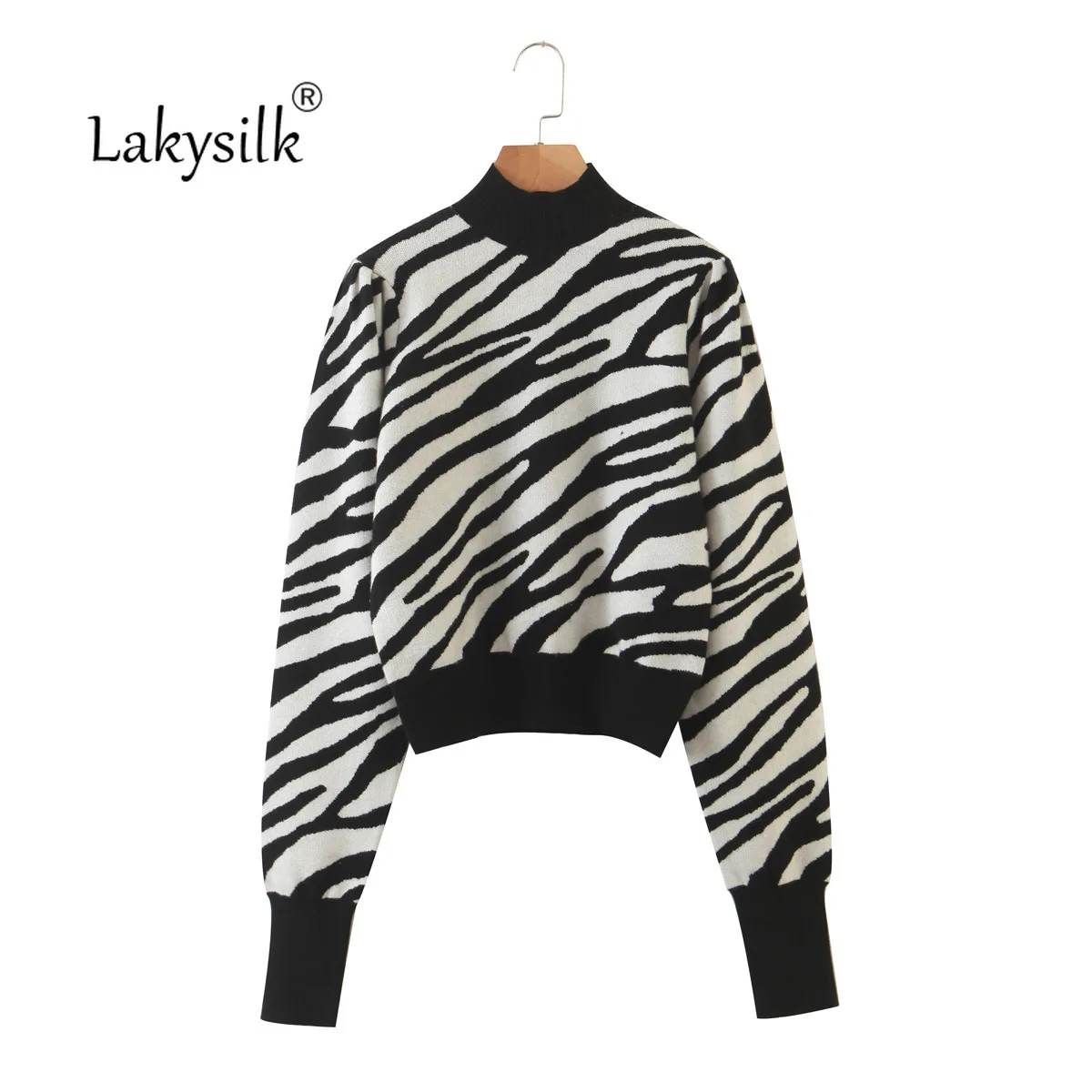 Женский Повседневный свитер свободного покроя водолазка с длинным рукавом