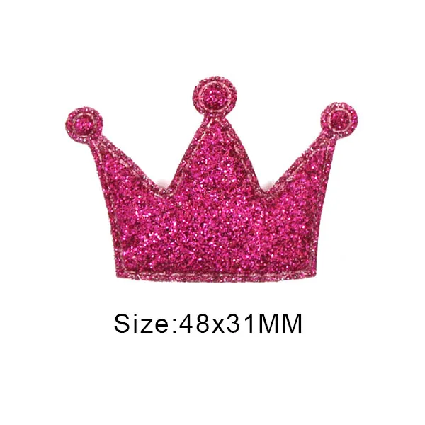Big Rose Crown 50 шт. блестящие мягкие патчи красочная Корона блестящая аппликация Блестки патчи для одежды DIY аксессуары для головных уборов Свадебный декор - Цвет: Big Rose Crown