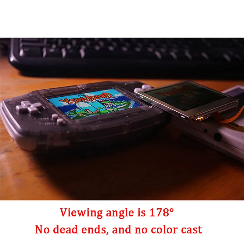 ЖК-экран стекло Замена объектива для GBA подсветка ips ЖК-экран с 10 уровнями высокая яркость светильник Игровая приставка GBA экран