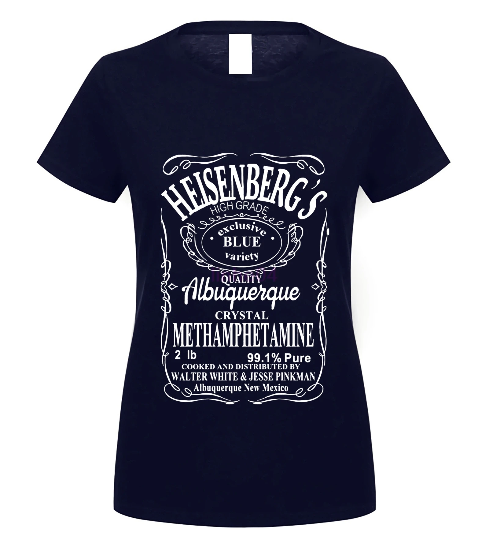 Hermanos T-Shirt Man Breaking Bad T Shirt Men Walter White Cook Tops Heisenberg Men Tops Tees - Color: women navy