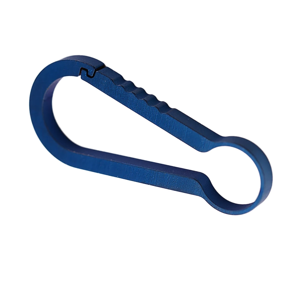 59mm Blue Открытый брелок пряжка пружинный карабин из титанового сплава брелок подвесной зажим для кемпинга - Цвет: 59mm Blue