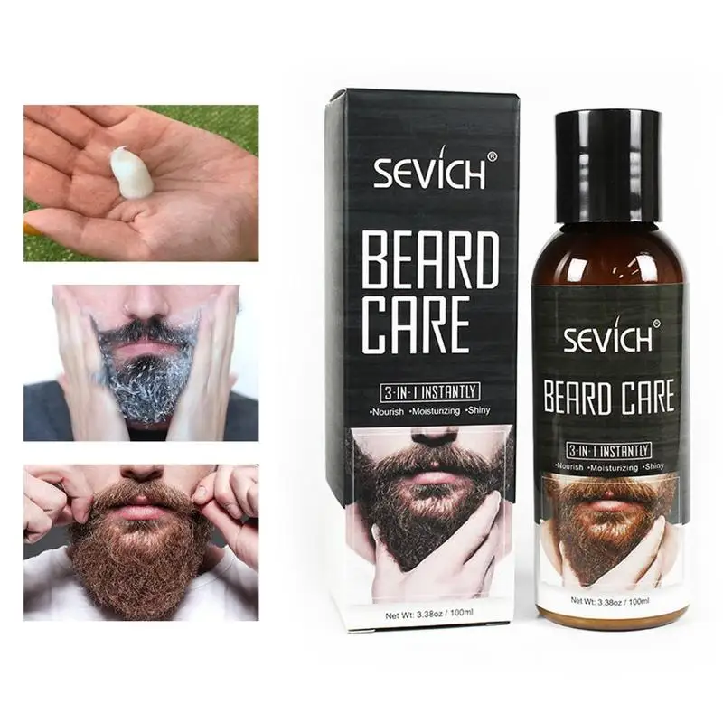 Sevich, масло для роста бороды для мужчин, смягчающее рост волос, питательный усилитель, воск для бороды, бальзам, масло для усов, несмываемый кондиционер, уход за бородой