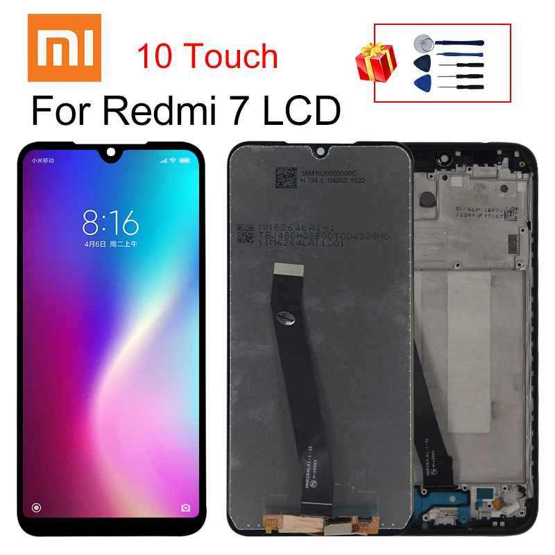 ЖК дисплей 6 26 &quotдля Xiaomi Redmi 7 с сенсорным экраном и дигитайзером сенсорный экран 10