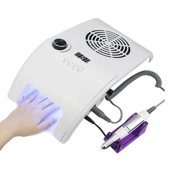 

3in1 High efficiency Multifunction UV LED Nail Lamp With 35000RMPD Nail Drill Vacuum Cleaner Manicure Fan Tools Kits