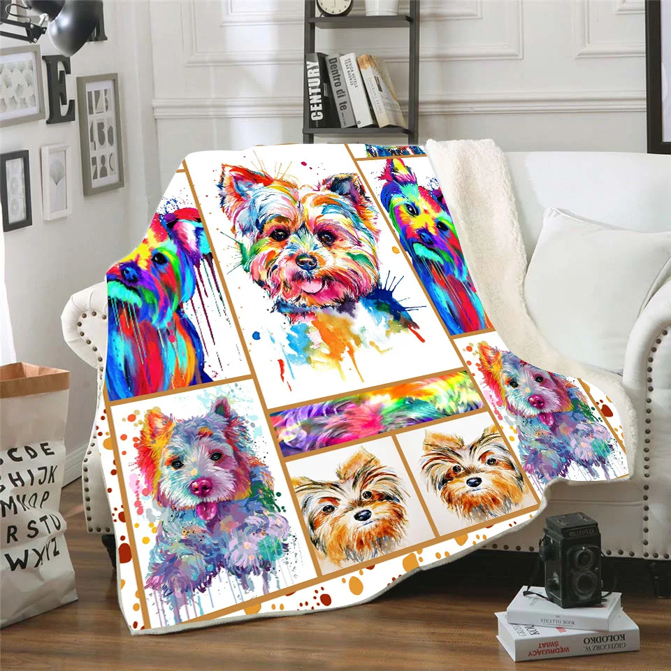 

Funny Dog Sherpa Blanket 3D Printed Blanket Kids Fleece Blanket Cute Warm Soft Blanket Drop Shipping 08