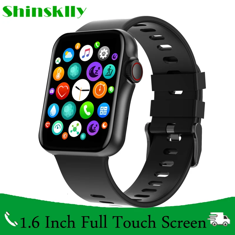 US $28.50 16 Inch Big Full Touch HD Screen Smart Watch Men Women Bluetooth Call Play Music Sport Alarm Smartwatch Watches For Android IOS
