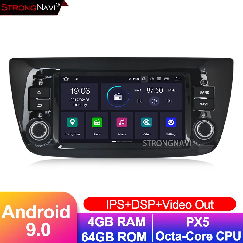 Ips DSP 6 2 дюймов Android 9 0 4G 64G Автомобильный gps радио для Fiat Doblo dvd плеер Мультимедиа