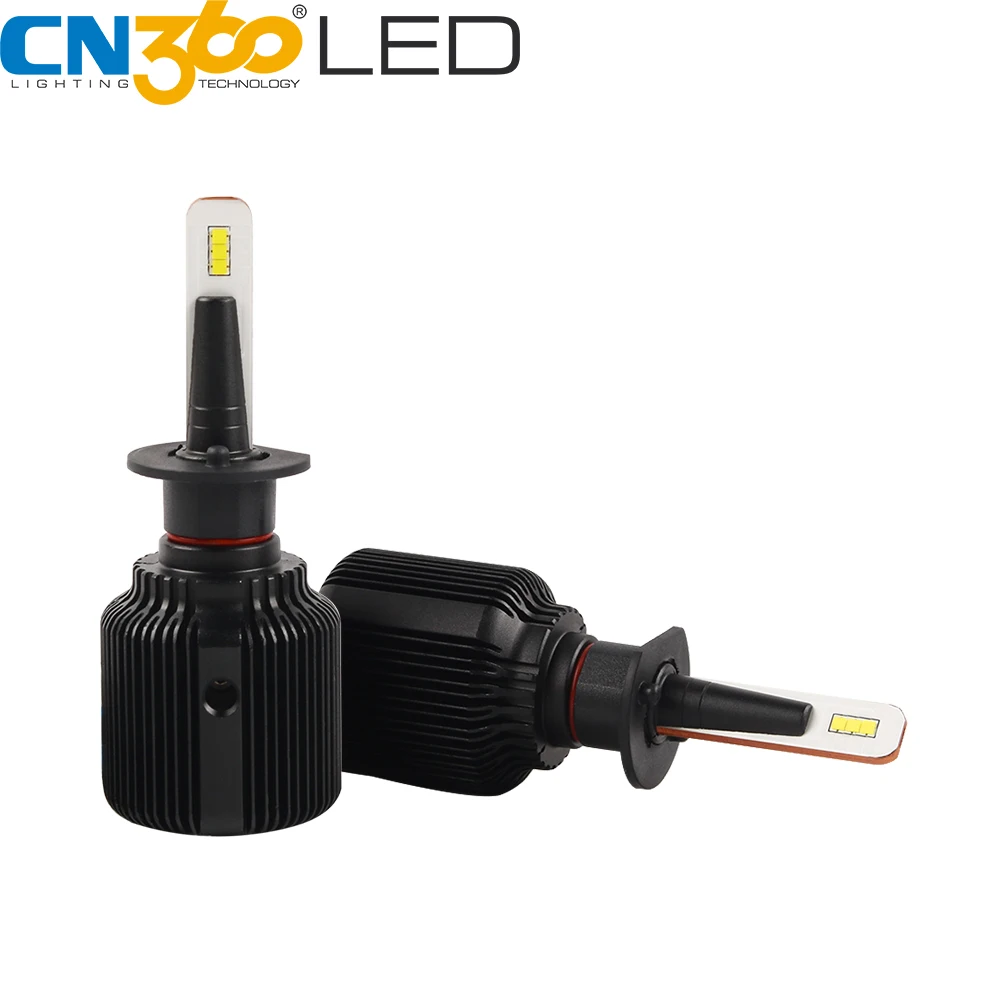 CN360 2 шт. H1 светодиодная лампа для фар H3 автомобильные фары мини CSP Chip Light 40 Вт 8000 лм