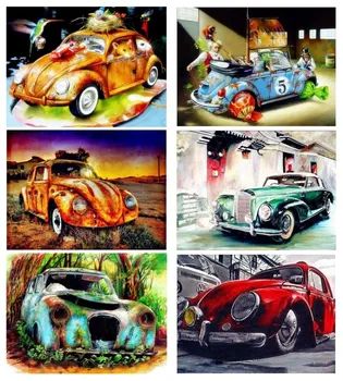 

5D DIY diamond painting cartoon diamond diamond mosaic car cross stitch home furnishing decoration picture