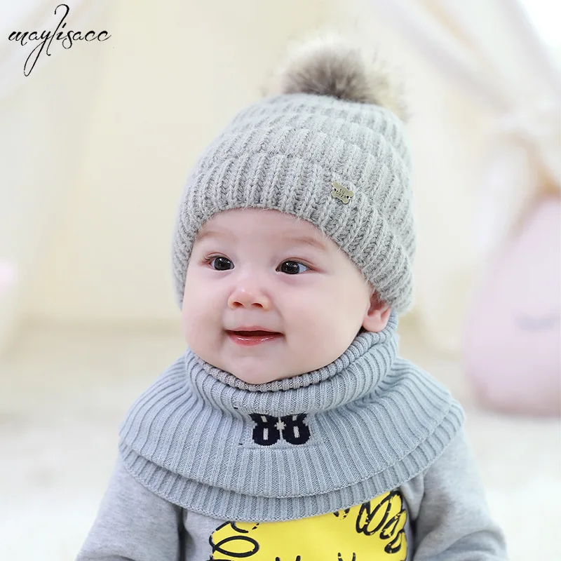 Maylisacc/детская шапочка для мальчиков и девочек 0-4 лет, новинка года, осенне-зимняя теплая вязаная шапка для детей
