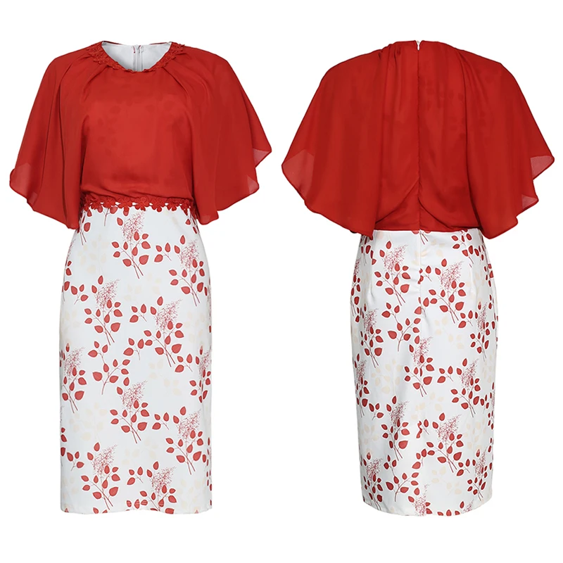 MD Women Plus Size Floral Dress Bat Sleeve Loose Dress African Print Dashiki Ankara Dresses Elegant Lady Robes 2020 New Arrival