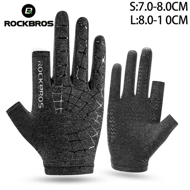 ROCKBROS, ветрозащитные велосипедные перчатки для езды на велосипеде, перчатки для мужчин и женщин, велосипедные перчатки с гелевой подкладкой, спортивные противоударные перчатки - Цвет: New Grey