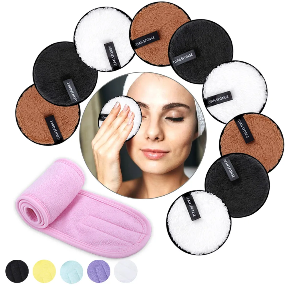 Reusable Cotton Pads Microfiber Makeup Remover Cloth Face Cleansing