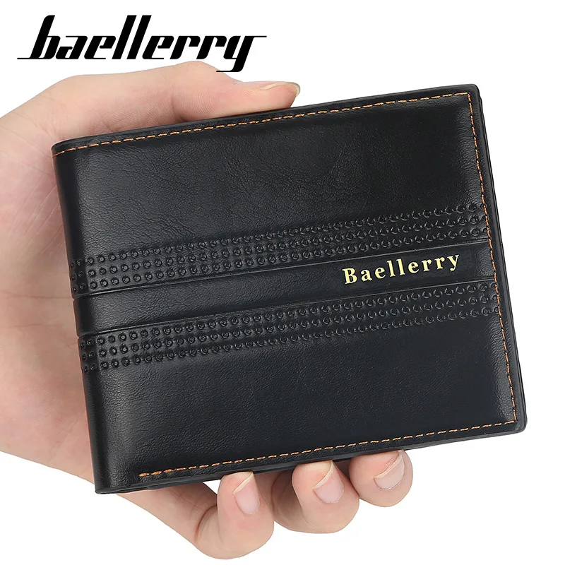 

Baellerry MEN'S Wallet Short Korean-style Business Card Bit More Purse Cross Border Hot Selling Youth qian jia bao