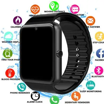 

Slimy Women Men Kids Smart Watch GT08 Sim Smartwatch Support TF Card Camera Bluetooth Smart Clocks Hours 2G GSM Call PK X6 Y1 V8