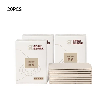 

(20 Packs) Soft Paper Napkin Nature bamboo for Restaurant Table Dinner Paper Tissues Party Supplies Disposable