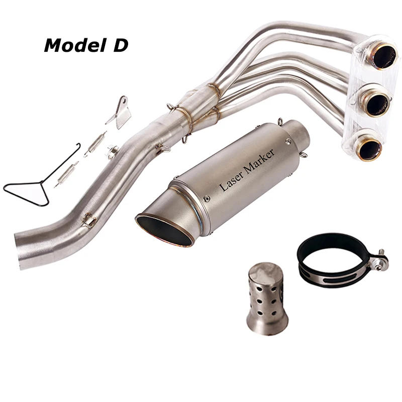 For Yamaha MT09 Tracer 900 Motorcycle Exhaust Muffler Tail Tips Front Header Link Pipe Modified Full System - Image 5