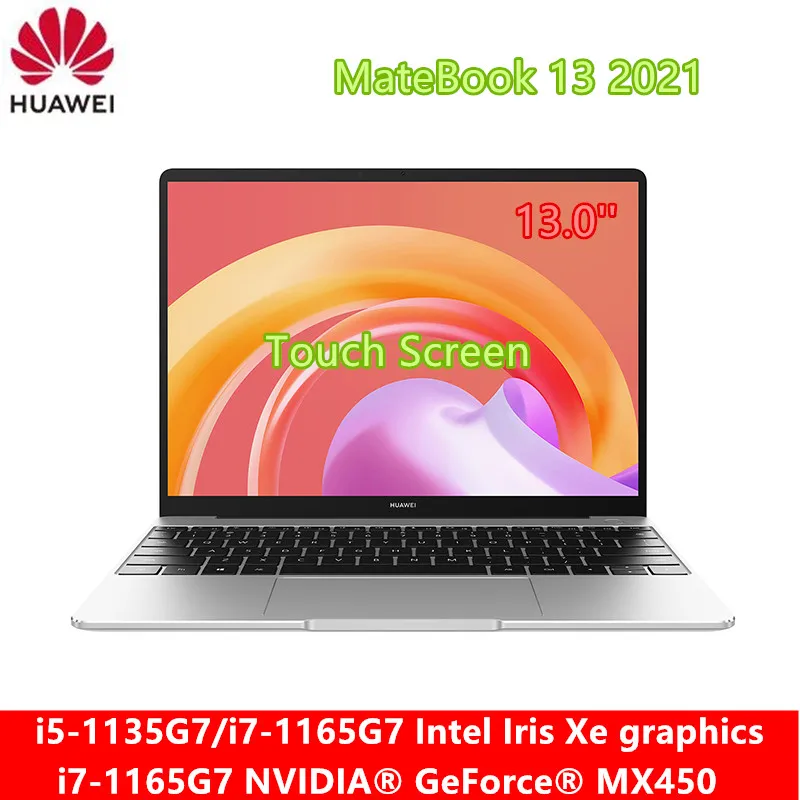 Оригинальный ноутбук HUAWEI MateBook 13 2021 13-дюймовый сенсорный экран с Intel 11-го