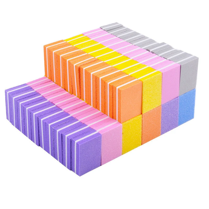 500-100PCS Nail Sanding Buffer Block - Double Sided