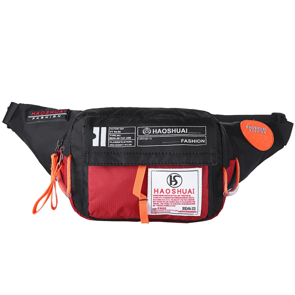 Men Women Waist Bag Handsfree Adjustable Strap Nylon Soft Money Purses Sports Multi Pockets Pouch Fanny Pack Zipper Outdoor