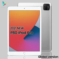 Versão global 8 polegada tablet p80 android 10 6gb ram 128gb rom 10 núcleo tablets pc 4g rede wifi gps duplo alto falante telefone tablette