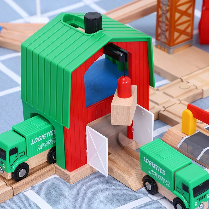 Деревянная железная дорога набор деревянная железная дорога в головоломки с и друзьями треков железнодорожной перевозки Brio электрические игрушки поезда для детей Подарки