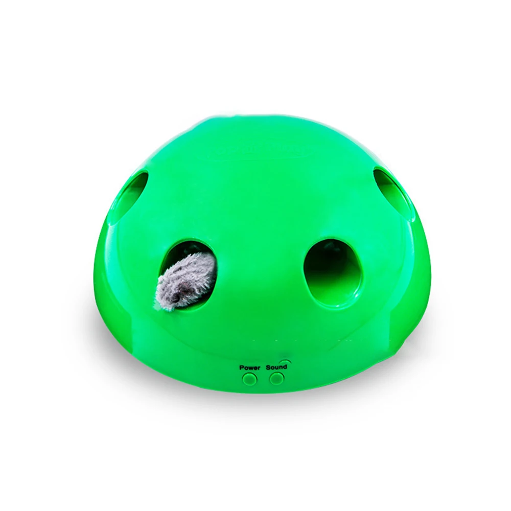 Electric Cat Toys Training Toy Interactive Cat Scratching Device Funny Carnival Game Peek A Boo Play Cat Pet Products Dropship - Color: Green