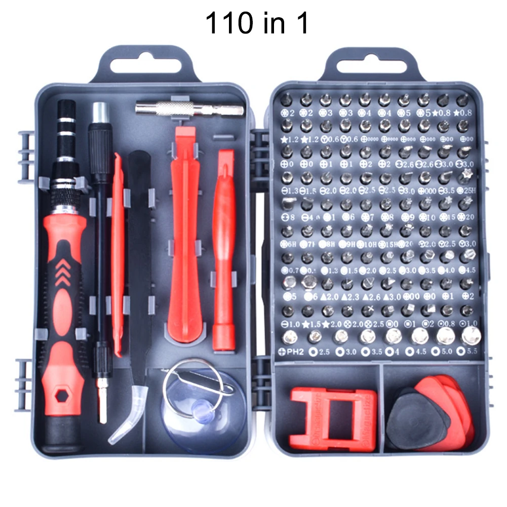 

115pcs/set Mini Electric Precision Screwdriver Set Computer PC Mobile Phone Watch Device Repair Tools for Cameras Repaing