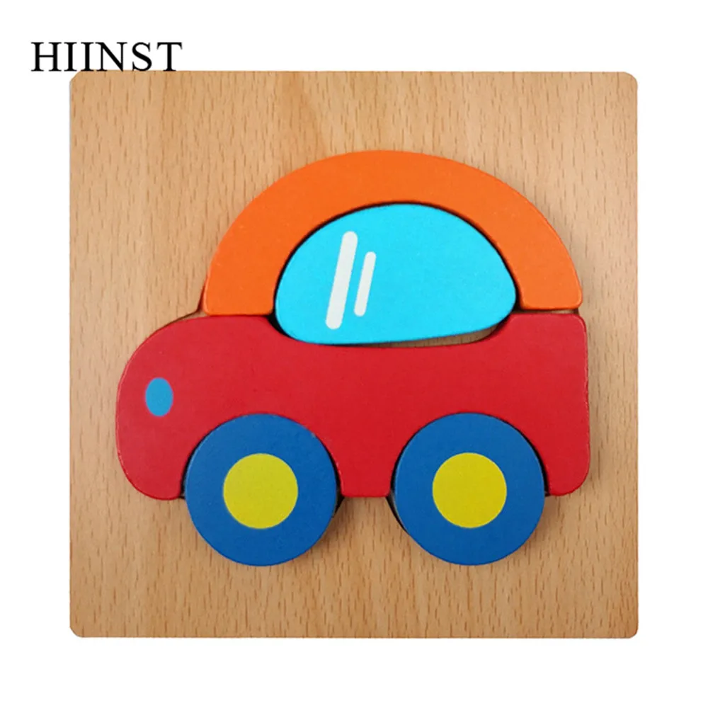 G HIINST пазл, игрушки для детей, деревянные пазлы с животными, обучающие игрушки для детей, транспорт, раннее развитие интеллекта, игрушки - Цвет: G