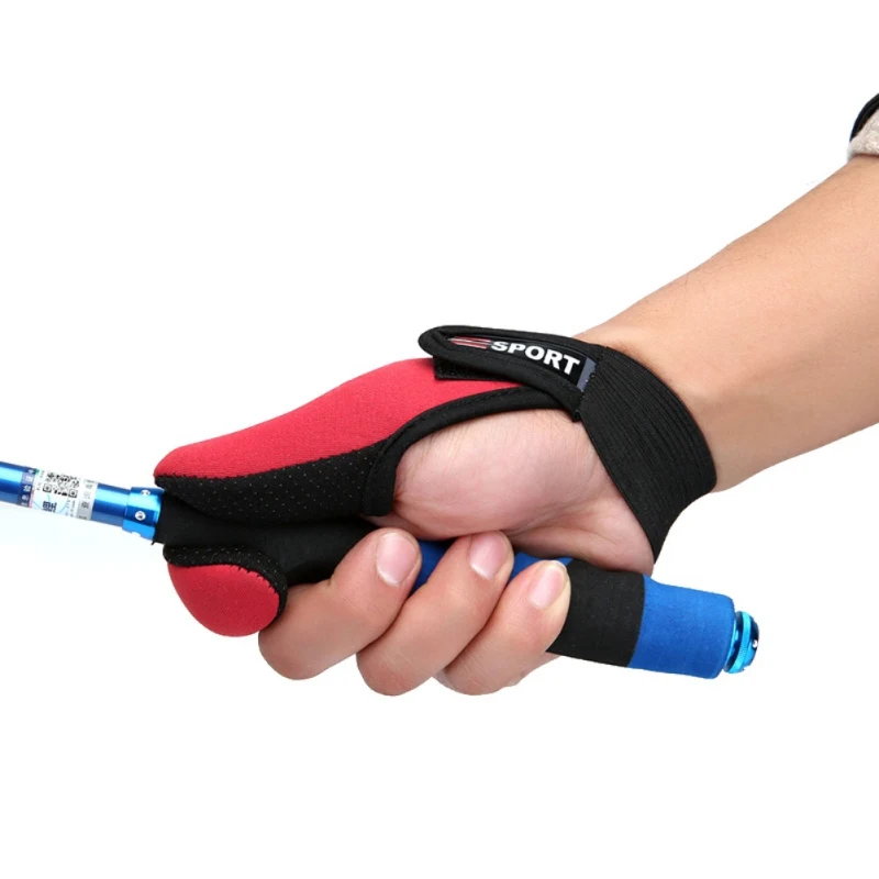 Fishing Gloves Fingerless Gloves 2 Fingers Outdoor Breathable Fishing Gloves Wearable Anti-Slip Thumb And Index Finger Finger
