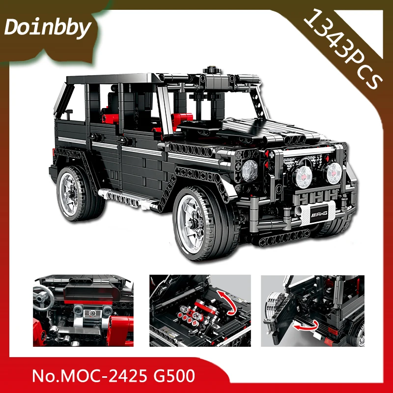 

In stock 1343Pcs Creator Technic MOC G500 SUV AWD Wagon Cars Model Building Block Brick Compatible with bela 2425