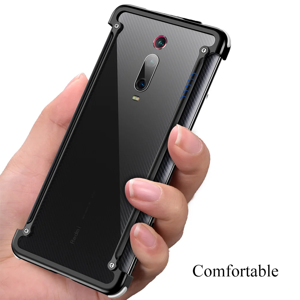 Best OATSBASF Airbag Bumper Metal Case For Xiaomi Redmi K20 K20 Pro Case Personality Metal Cover Case for Redmi K20 Pro Case