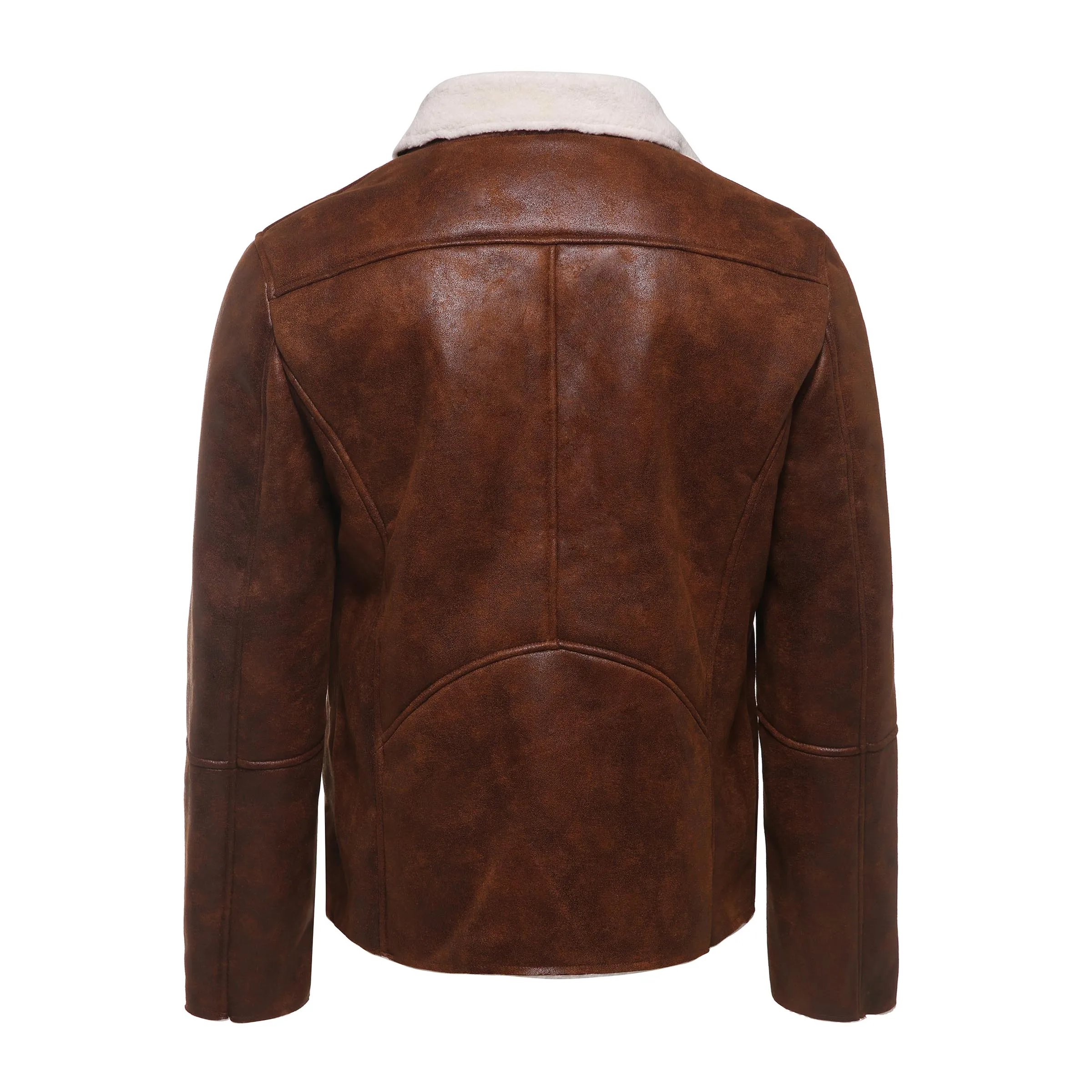Suede Motorcycle Jacket Men Winter Fashion Brown Faux Leather Jackets Coats Man Fleece Outwear Casual Basic Coat Clothes