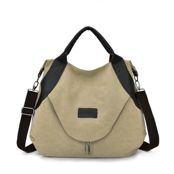 

Large Pocket Casual Women's Shoulder Cross body Handbags Canvas Leather Bags