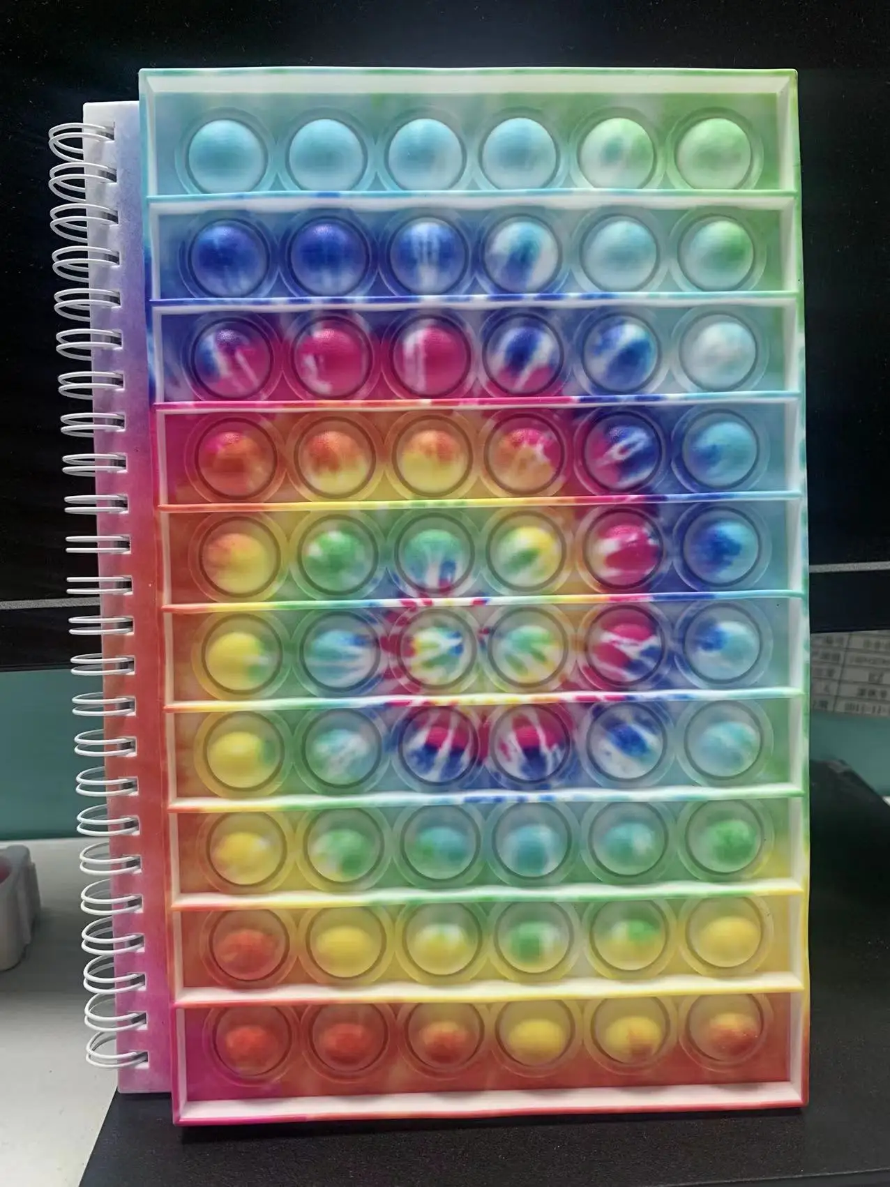 New A5 Tie-dye Pop Its Notebooks Bubble Fidget Sensory Mini Writing Notebook Student Educational Supplies School Kid's Gifts |