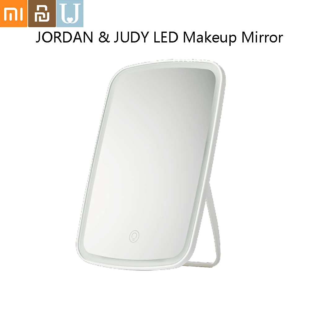 JORDAN JUDY интеллектуальное портативное зеркало для макияжа настольное светодиодное освещение Портативная Складная лампа зеркало для спальни рабочий стол от xiaomi
