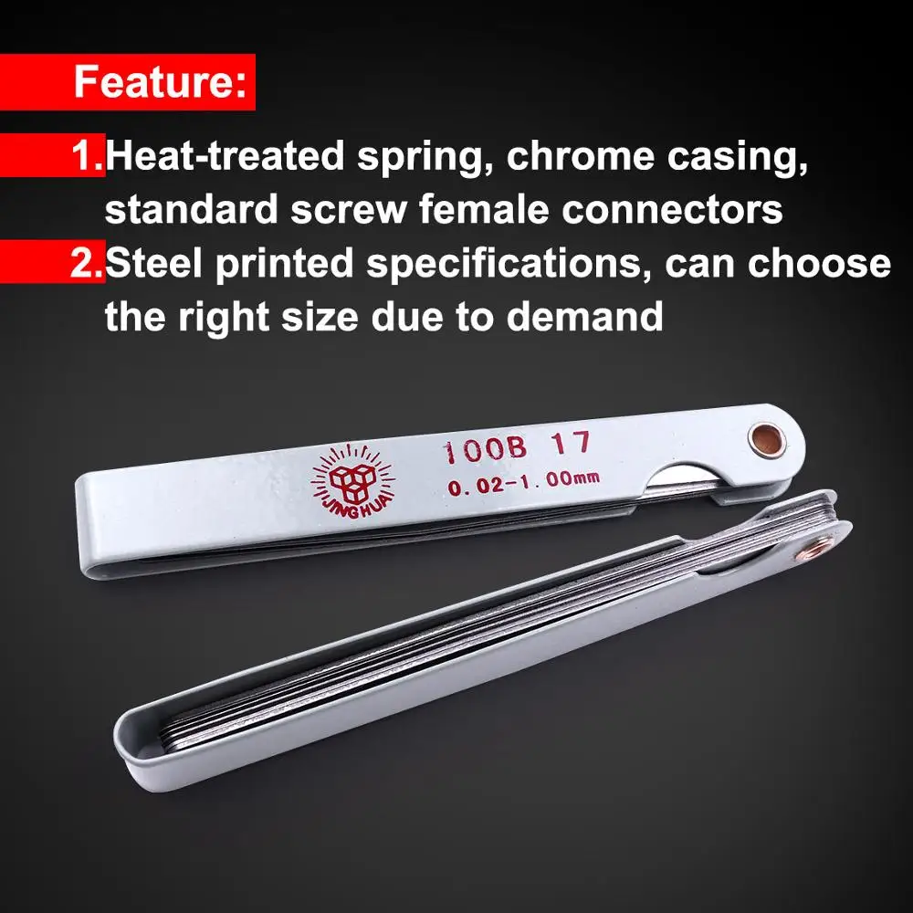 Feeler Gauge Stainless Steel Feeler Gauge 17 Blade/32 Blade Thickness Gap Metric Filler Feeler Gauge Measure Tool For Valve Shim