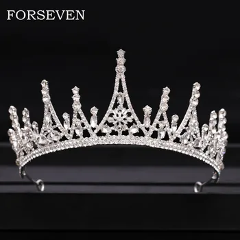 

Baroque Rhinestone Crown Tiara Bridal Headpiece Wedding Hair Accessories Crown Head Jewelry Wedding Crown Bride Tiara Ornament