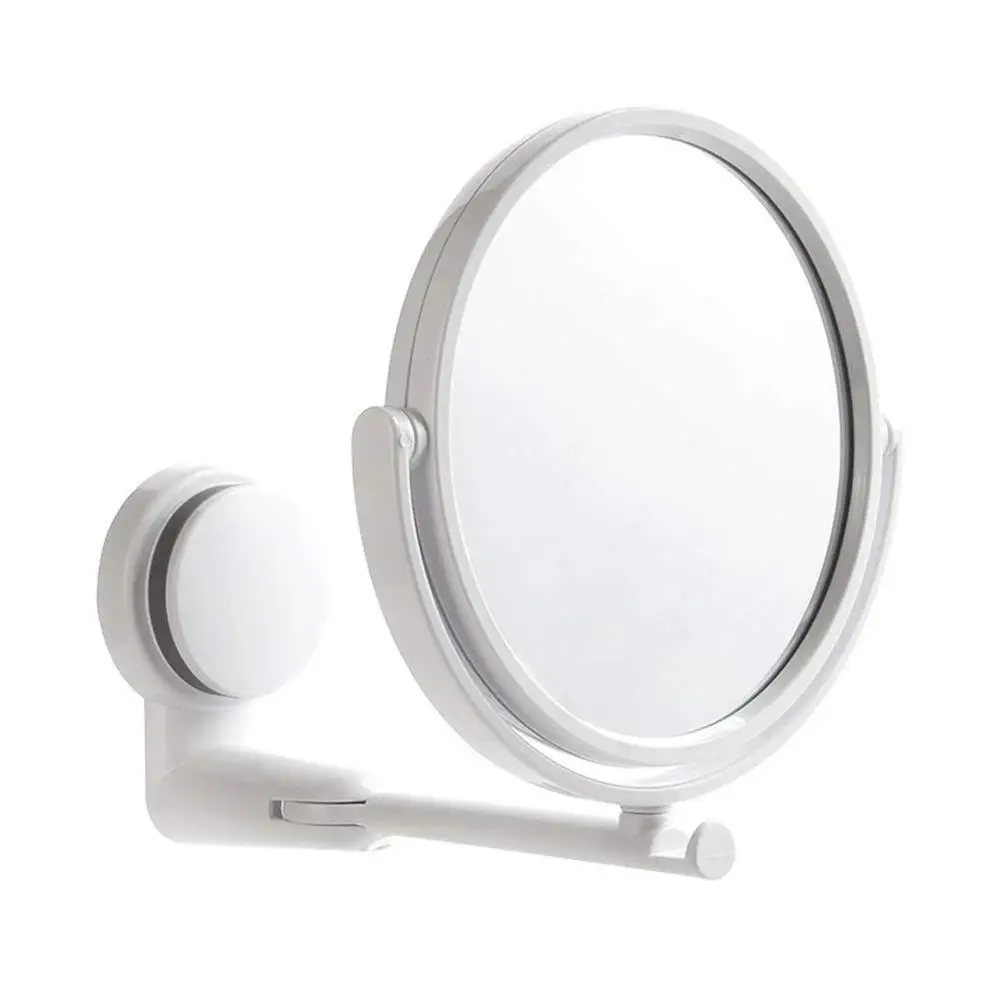 2 Side Mirrors Складное зеркало для макияжа, настенное туалетное зеркало, без сверла, поворотное зеркало для ванной комнаты, складное крепление на руку, удлиненные зеркала для бритья - Цвет: 2 Side Mirrors
