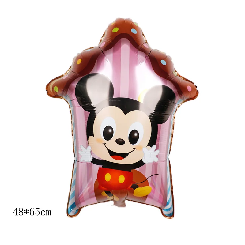 112cm Giant Mickey Minnie Mouse Balloon Cartoon Foil Birthday Party Balloon children Birthday Party Decorations kids Gift - Цвет: 1pc