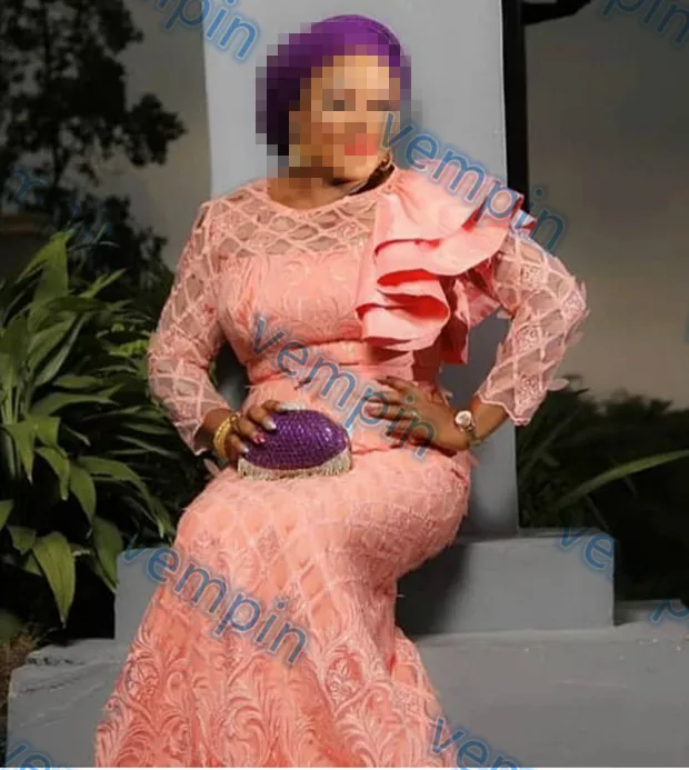 

2019 African Net Lace Fabric High Quality Peach Sequins Nigerian Wedding Laces Fabrics 5 Yards Sequins French Tulle Lace Fabric