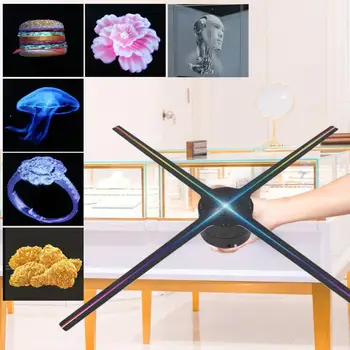 

3D Holographic Advertising Machine with 4PCS Fan Blades for Shopping Mall 1024x1024 65cm