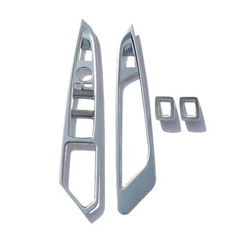 

Chrome Door Window Button Panel Cover Trim Stickers For BMW X5 X6 F15 F16 2014-2017 Accessories Car-Styling For LHD