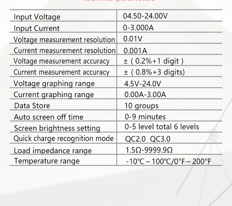 UM24 UM24C APP USB 2.0 LCD Display Voltmeter ammeter battery charge voltage current meter multimeter cable measure Tester