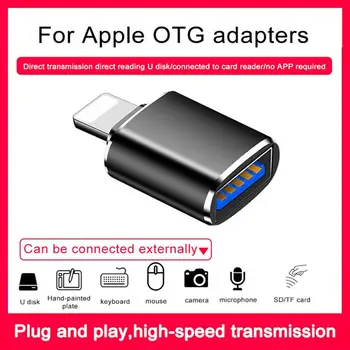 

USB Adapter,USB 3.0 OTG Adapter For iPhone12/11Pro/XsMax/XR/8plus iPad,Support Card Reader,USB Flash Drive Plug & Play