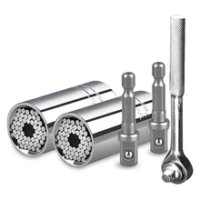 SHGO HOT-5Pcs 7 мм-19 мм универсальный разъем ручка многофункциональный Трещоточный ключ мощность Дрель адаптер