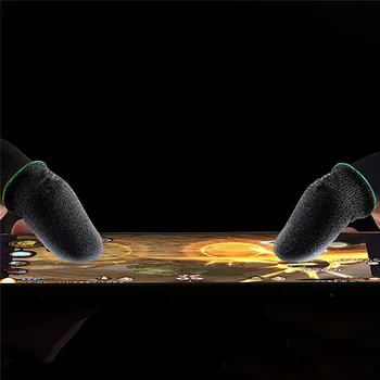 

2pcs Breathable Sweat-proof Ultra-thin Games Thumbs Cot Finger Sleeve for PUBG Mobile Game Smartphone Game Playing