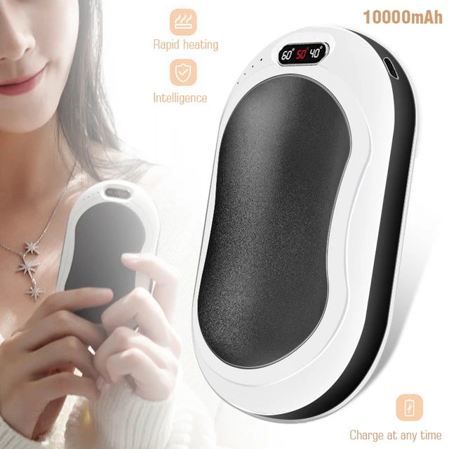 Hordozható Mini Kézmelegítő Usb Újratölthető 10000 Mah Elektromos Kétoldalas Gyors Fűtőpad