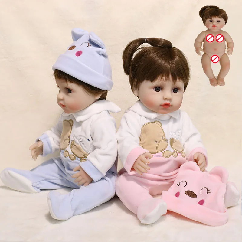 Кукла реборн Силиконовая Водонепроницаемая 45 см без функции | Игрушки и хобби