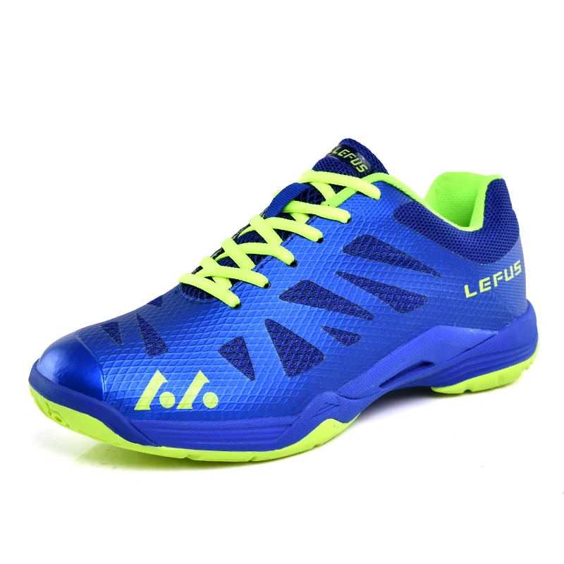 Профессиональная Обувь для бадминтона, тенниса для мужчин, женщин, больших детей, домашняя спортивная обувь, кроссовки для бадминтона, дышащие спортивные кроссовки для мужчин - Цвет: L010-LanSe